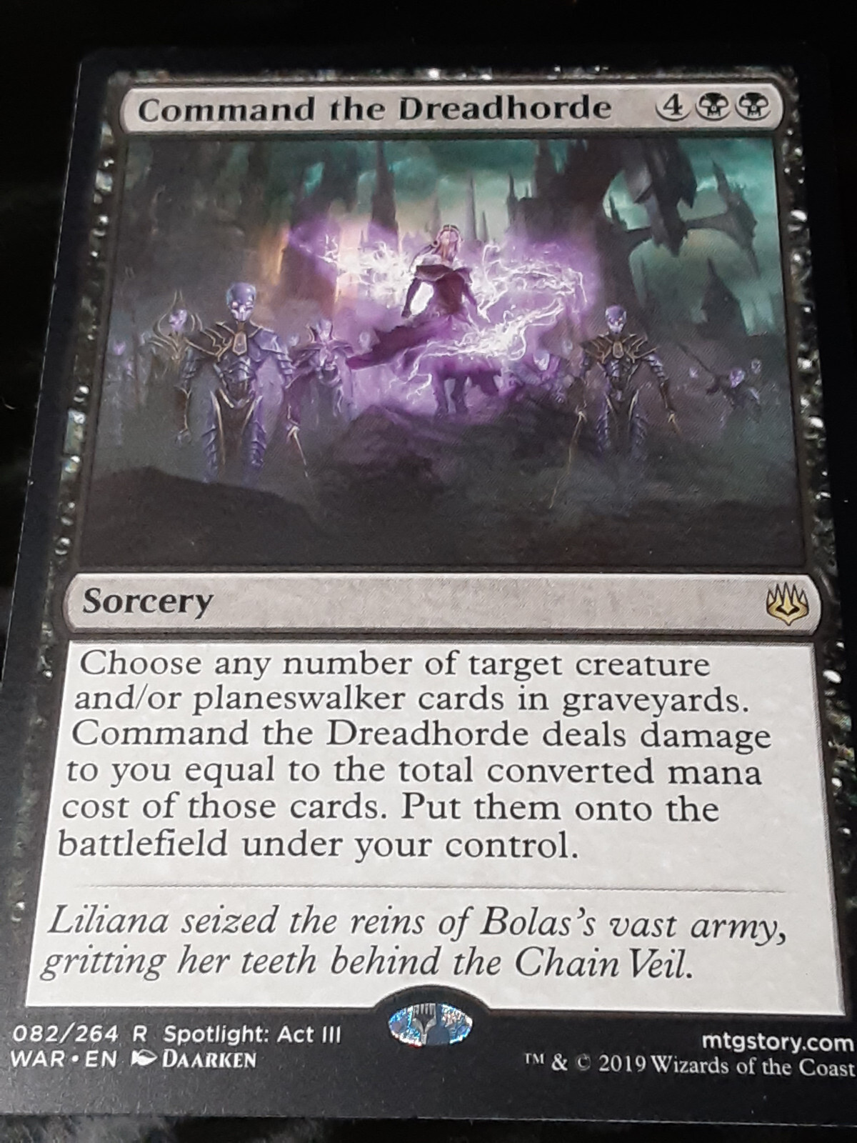 Command the Dreadhorde , War of the Spark , Near Mint , MTG , FREE SHIPPING