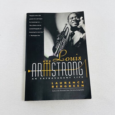 Louis Armstrong Biography Bergreen Life Jazz Musician Trumpeter Vintage Book