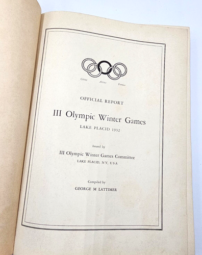 III Olympic Winter Games Lake Placid 1932 George Lattimer HC - Picture 4 of 7