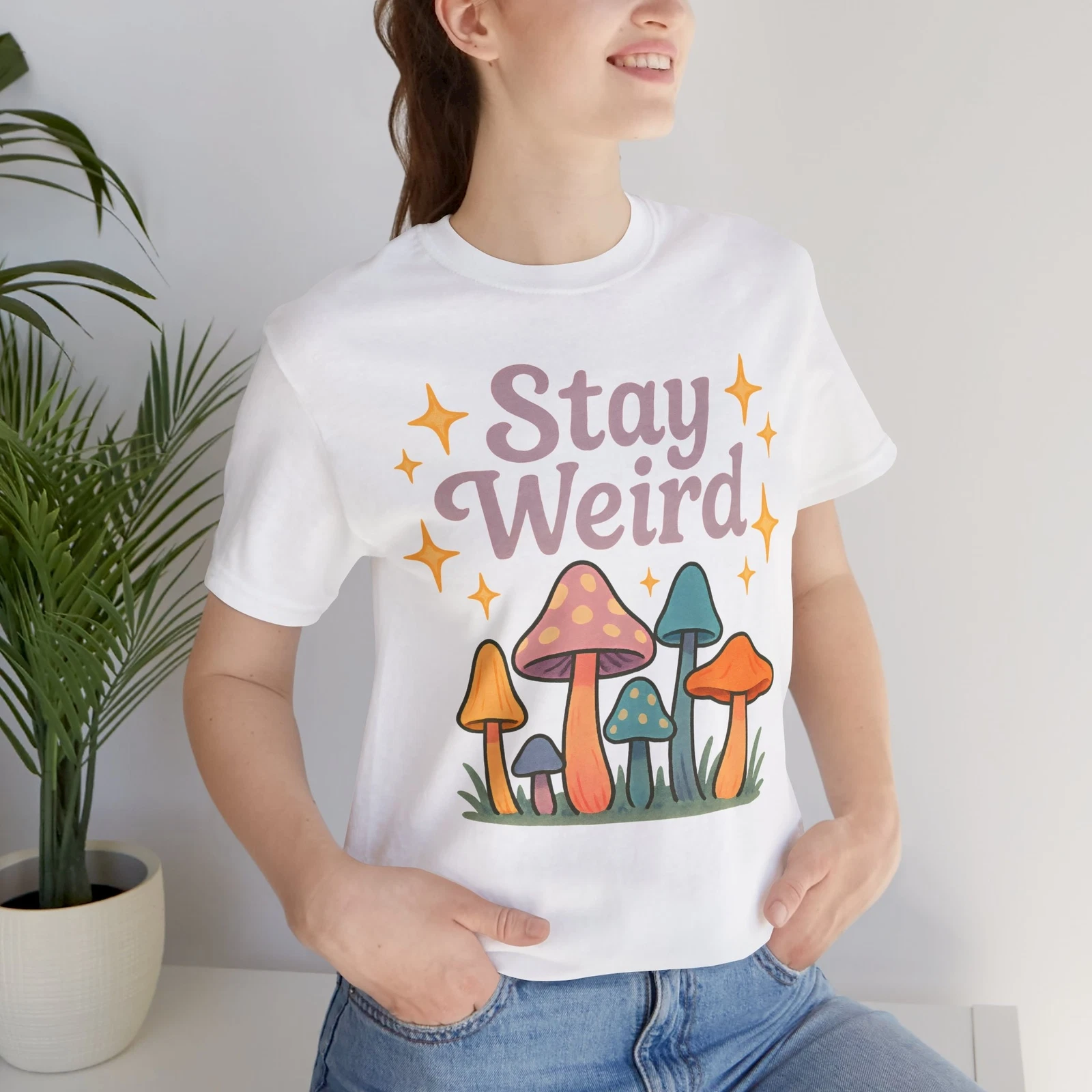 Stay Weird Unisex Jersey Tee, Funky Graphic Shirt,Cool Summer Wear
Opens in a new window or tab