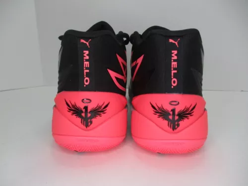 Puma Lamelo Ball mb.02 Men's 11.5 Black/Sunset Glow 378287-01
