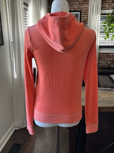 Juicy Couture NWT Velour J Bling Jacket Coral Size Medium $118 - Picture 4 of 8