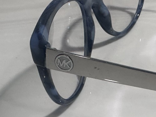 Michael Kors Eyeglasses Granada Blue Designer Silver Horn MK 4053 Frames Only - Picture 5 of 11