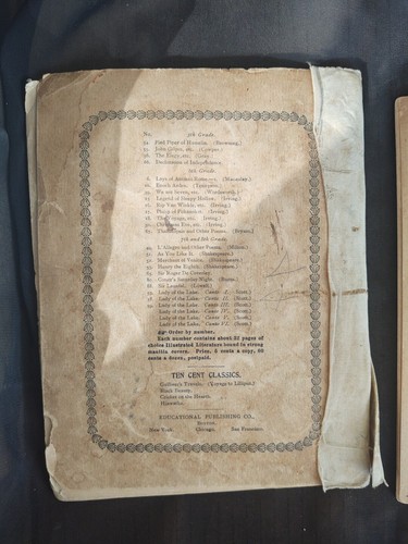 Antique Young Folk's Library 1897 R. Burns Cotter's Saturday Night Puss In Boots - Picture 5 of 16