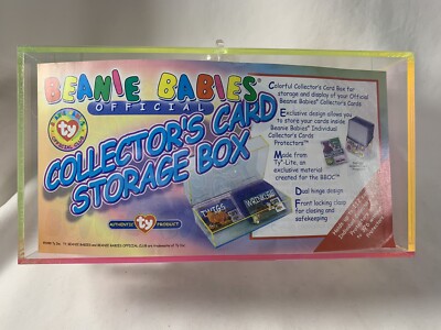 BEANIE BABIES COLLECTORS CARD STORAGE BOX AND 360