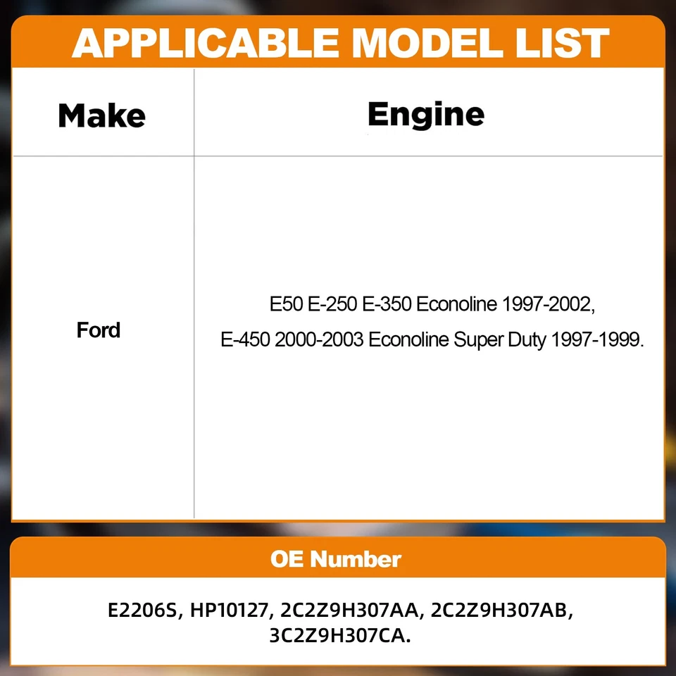 Conjunto de bomba de combustible eléctrica para Ford E150 E250 E350 E450 1997-2002 E2206S Foto 4 de 4
