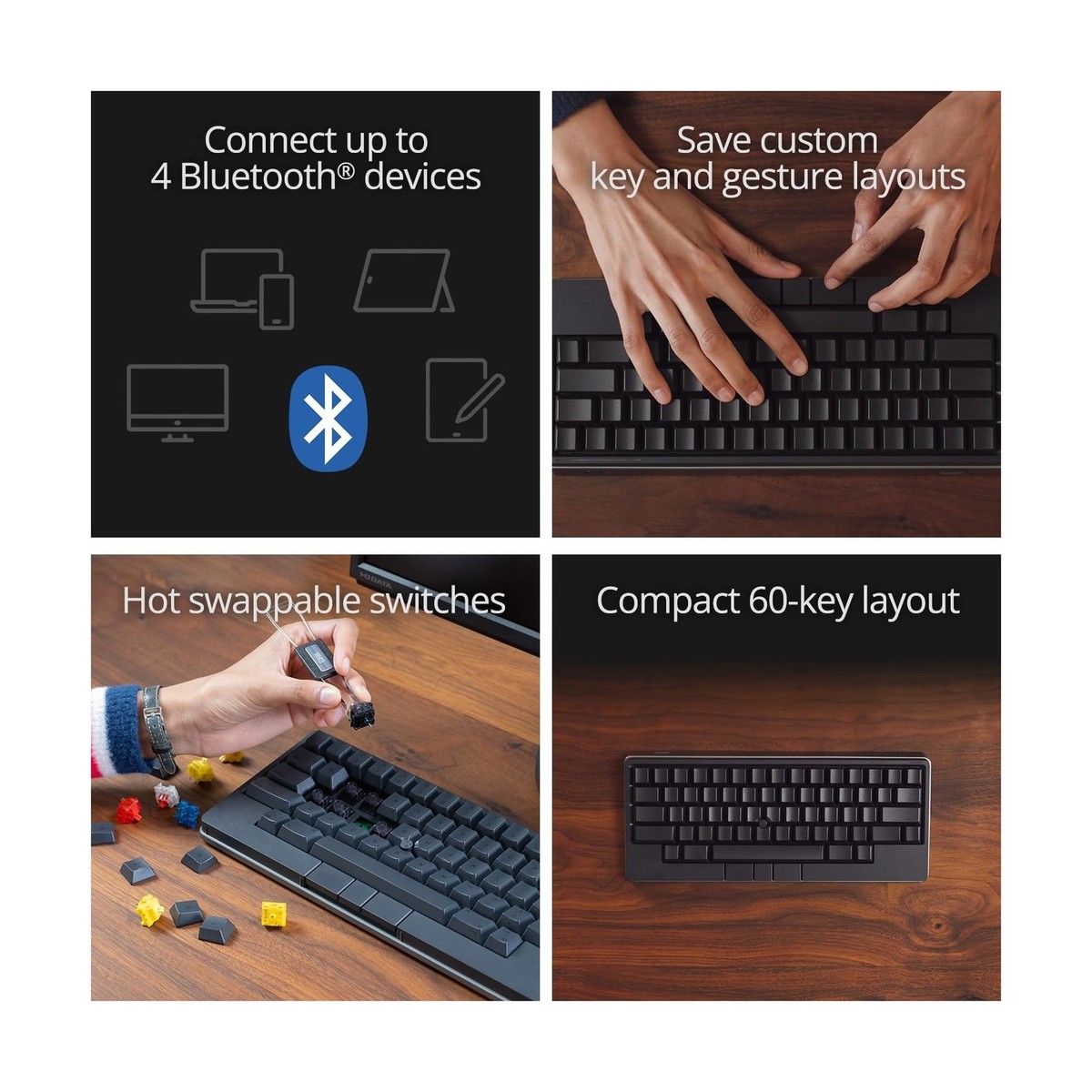 HHKB – Estudio de teclado Happy Hacking (inalámbrico, Bluetooth, con
