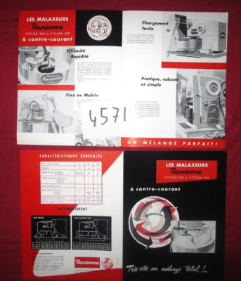 No. 4571 / leaflet the mixers Ransome Cyclon 250 and 500 Argenteuil