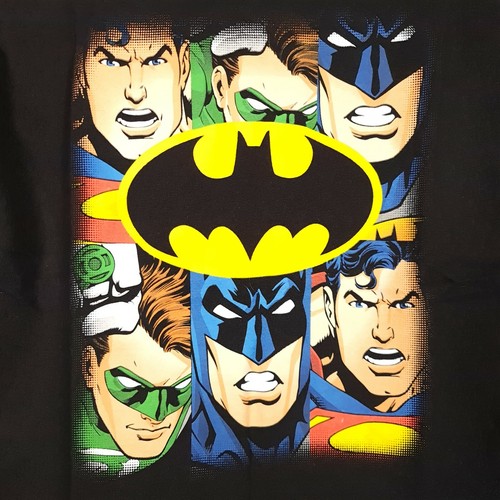 Justice League T-Shirt Print Black Juniors Size L 14/16 - Picture 2 of 7