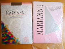 NOS LOT 2 Rare ltaly Marianne Stockings Nylon 66 Sheer Gray BrownSize 1-2 3-4