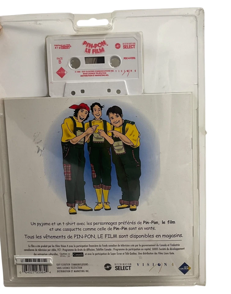 NEW PIN-PON Le Film Cassette Tape + Coloring Book - RARE Vintage 1999 Pin Pon - Image 3 of 4