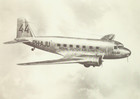 McDonnell Douglas Dc-2 Royal Dutch Aircraft Vintage Aviation Bookplate Art Print