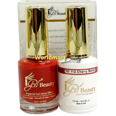 IGel Beauty Gel Nail Polish 0.5oz Color Gel DUO DD112- CHERRY BOMB