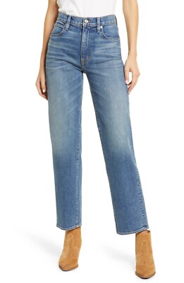 SLVRLAKE Sophie Women's Crop Straight Leg Jeans in Monterey Blue Size 26