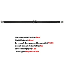 Rear Drive shaft Prop Shaft Assembly for Ford Escape 2013-2018 Lincoln MKC AWD