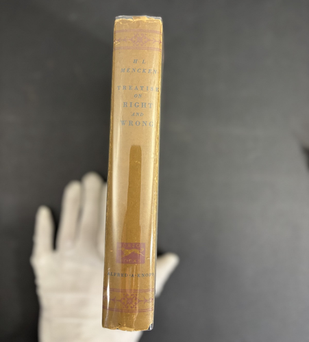 Treatise on Right and Wrong by H.L. Mencken 1934 HC/DJ/1st Edition - Picture 5 of 7