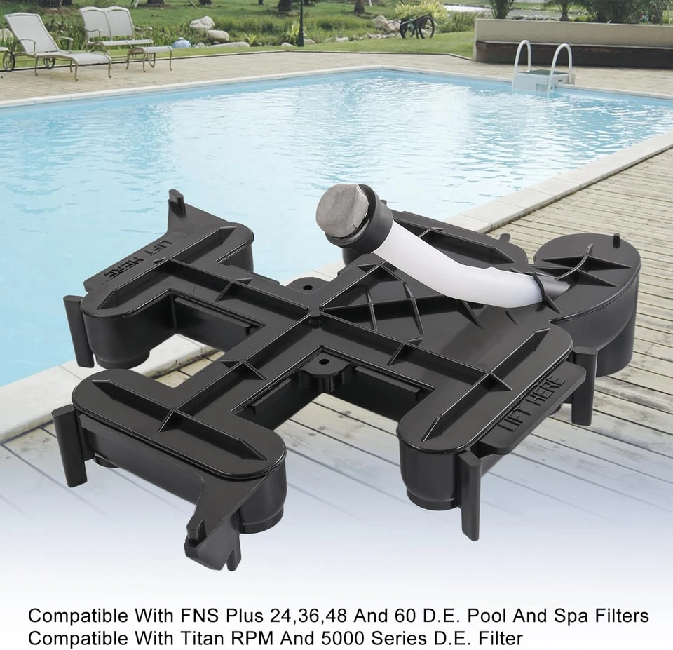 Top Manifold with Air Bleed, Compatible with FNS plus 24,36,48 and 60 D.E. Pool - Image 3 of 4