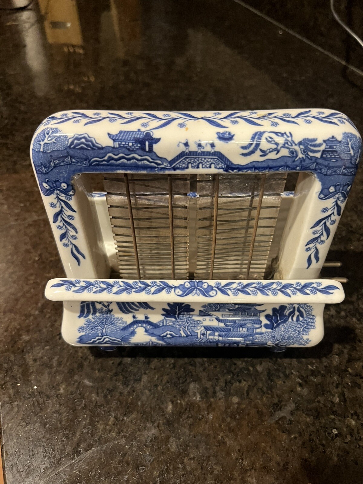 Rare Antique Blue Willow Toaster eBay