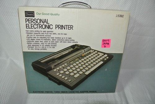 Vintage Sears Schreibmaschine mit manuellem persönlichen elektronischen Drucker - Neu im Karton - - Bild 6 von 9