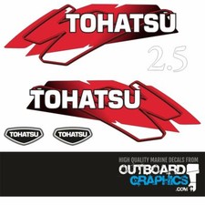 Tohatsu 2.5hp 2 stroke outboard engine decals/sticker kit