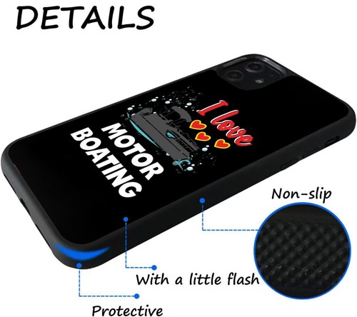 Hard Black Cover born to motor boating For Apple iPhone 12 13 14 15 16 - Picture 15 of 25