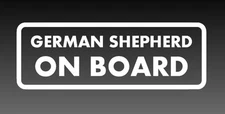German Shepherd On Board Window Sticker Decal GSD K9