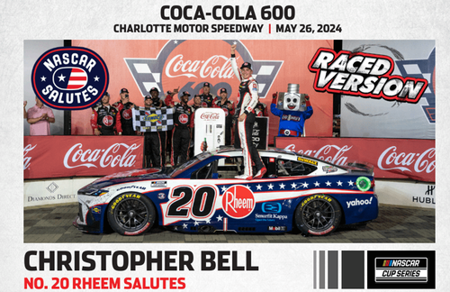 CHRISTOPHER BELL 2024 CHARLOTTE COKE 600 WIN RACED VERSION SALUTES 1/24 ACTION - Picture 5 of 14