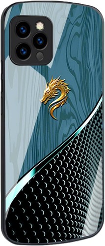 Personalized Golden Dragon Wood Grain Magnetic Tempered Glass Case for iPhone - 第 12/14 張圖片