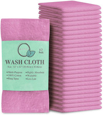 12X Cotton Face Cloths Flannels 100% Egyptian Cotton Wash Towels Soft 30 x 30 cm