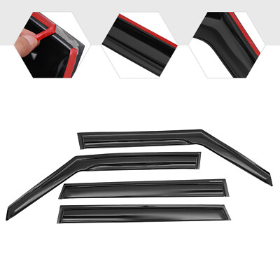 For 2014-2019 Kia Soul Set of 4 pcs Window Visors Rain Sun Guards Vent Shade