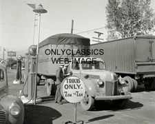 1941 ATLANTIC ESSO ETHEL GAS STATION SEMI-TRUCK DRIVER 8x10 PHOTO UTICA NEW YORK