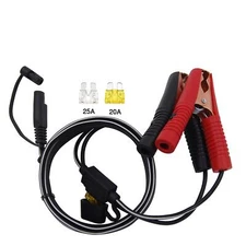 65FT 14AWG Battery Alligator Crocodile Clip to SAE Connector Extension Cable