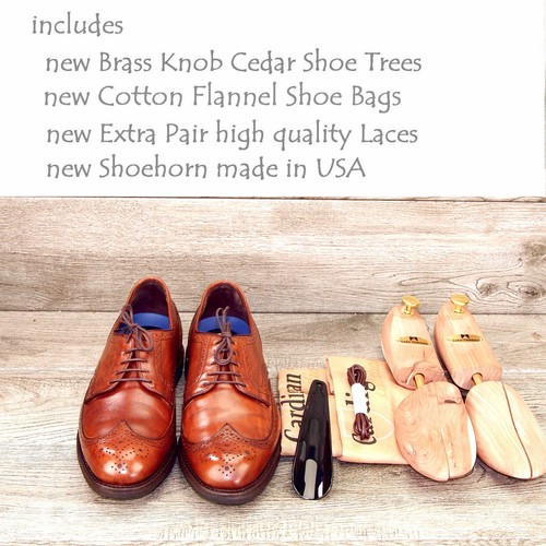 Allen Edmonds LGA Wingtip 11 B Narrow Walnut * new Cedar Trees - Picture 4 of 13