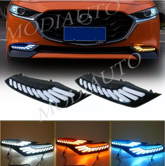 For 2019 2020 Mazda 3 Sedan DRL LED daytime running lights Turn