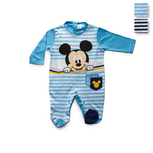 Tutina neonato Mickey Mouse Disney in Cotone da 0 a 9 mesi WD101399 V704 |  eBay