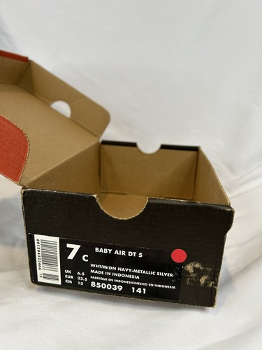 Vintage Nike Baby Air DT 5 Shoes Deion Sanders DS 7c W/OG Box Rare 90s 1997 Kids - Picture 14 of 14