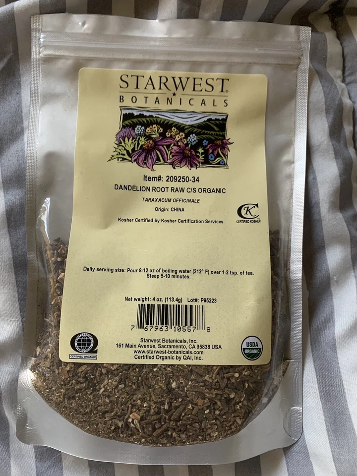 Starwest Botanicals корень одуванчика сырой C/S органический кошерный - Изображение 2 из 2