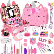 Kids Washable Makeup Girl Toys - Real Makeup Kit Kid Make up Set for Toddlers...
