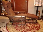 Vintage Pioneer BSS-780 Audio Furniture Chair w Ottoman Stereo Recliner 1970s