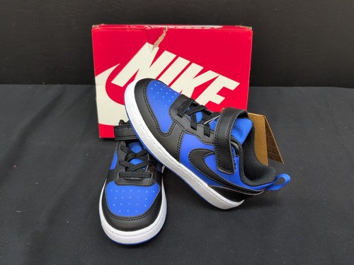 Nike Court Borough Low Recraft TD Sneakers Kids Shoes US 9C Game Royal Black - Picture 5 of 13