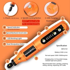 Mini Cordless Rotary Tool Kit 5 Speed Power Engraving With 71 Accessories 3.7V