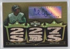 2007 Topps Triple Threads Relic Auto Gold 8/9 Carl Crawford #TTRA21 Auto g6w