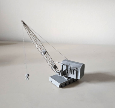 N Scale 1:160 Crawler Crane for Model Train Environment