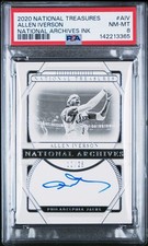 2020-21 National Treasures Archives Ink 12/25 Allen Iverson Auto PSA 8 R6220J