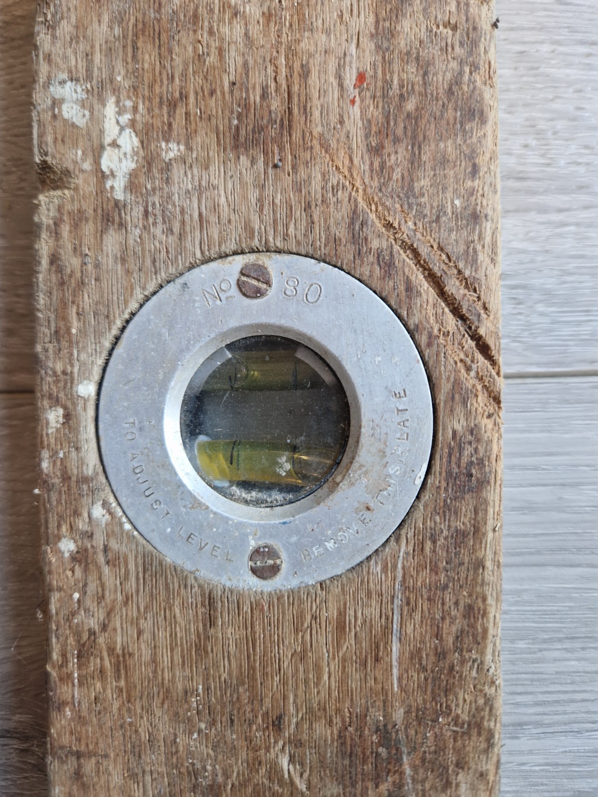 Vintage John Rabone & Sons Wooden Spirit Level No. 80