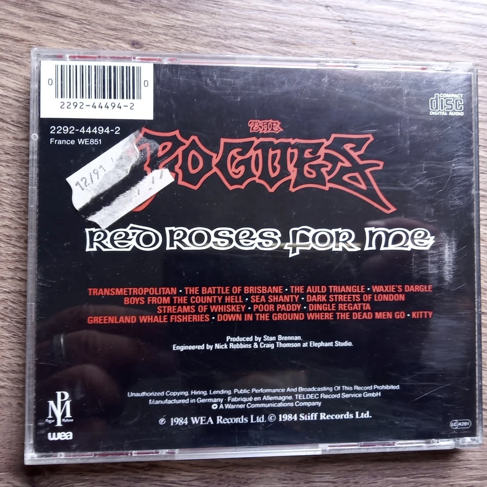 The Pogues – Red Roses For Me (CD, 1984) - Bild 2 von 2