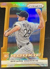 2013 Panini Prizm Orange Prizm Die-Cut Bryan Morris #246 NM Rookie RC 06/60