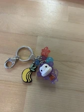 Cute Plush Monkey Keychain Purple