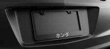 Honda In Japanese Premium Jdm Black Metal License Plate Frame Matte Black