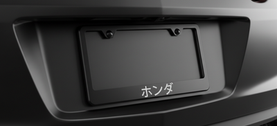 #ad Honda in Japanese Premium JDM Black Metal License Plate Frame Matte Black $25.00